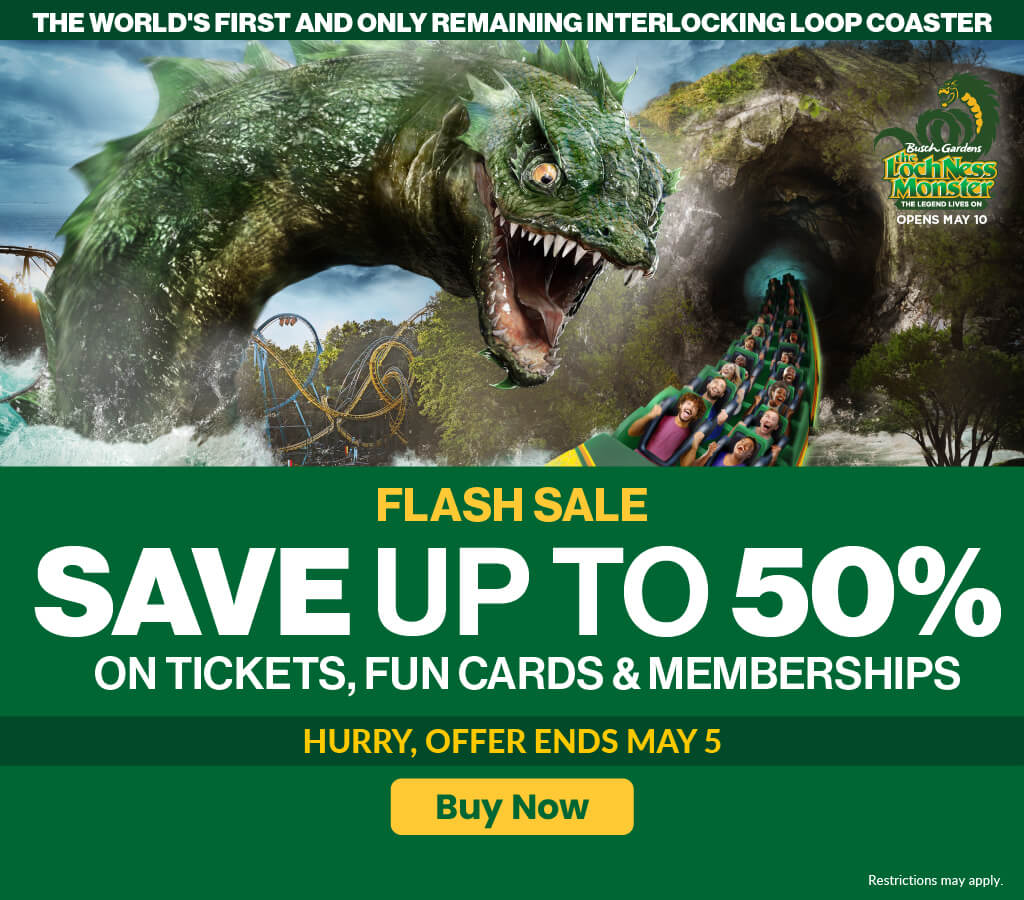 Busch Gardens Williamsburg & Water Country USA Flash Sale
